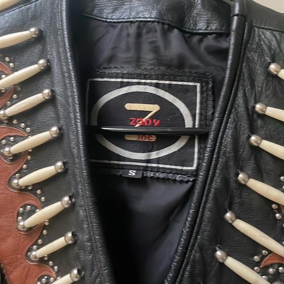 Perfect condition Zony Inc. Fringed Leather Jacket - Picture 4 of 6